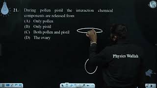 During pollen pistil the interaction chemical components are released from [upl. by Arlen]