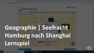 Seefracht von Hamburg nach Shanghai  Lernspiel  Seefracht  Geographie  Prüfungswissen Spedition [upl. by Cornish]