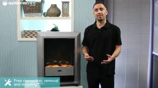 Dimplex LEESILVER Electric Fire Heater Overview  Appliances Online [upl. by Bibbye733]