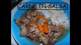 RECETA CARNE DE TERNERA EN SALSA  RAGOUT DE TERNERA [upl. by Inanuah]