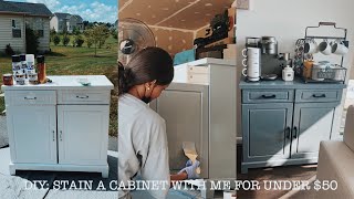 FURNITURE FLIP UNDER 50  AFFORDABLE WEATHERED GRAY COFFEE CART [upl. by Missie]