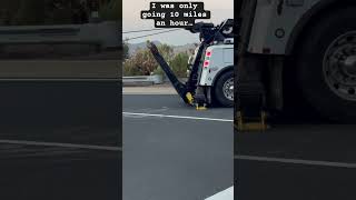 Truck Rolls OVER ytshorts truckcrashes police [upl. by Dimond74]