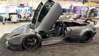 Finishing My Cyberpunk Lamborghini Murcielago On The SEMA Show Floor Then Drive Home [upl. by Hsoj]