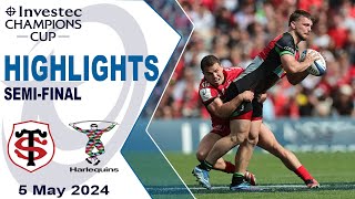 Stade Toulousain v Harlequins Highlights  Semifinals  Investec Champions Cup 202324 [upl. by Nilad]