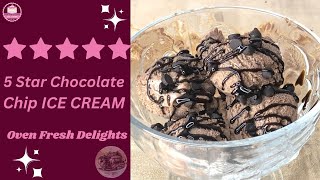 How to Make Chocolate Chip Ice Cream At Home  5 Star Chocolate Chip Ice Cream Recipe [upl. by Lisetta]