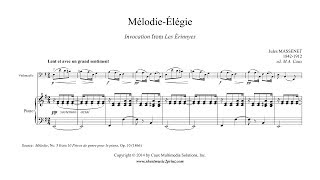 Massenet  MélodieÉlégie  Invocation  Cello [upl. by Avrom]