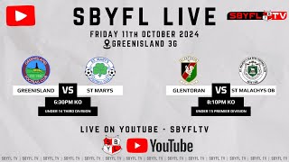 SBYFL 2024  Greenisland v St Marys U14s amp Glentoran v St Malachys OB U15s [upl. by Chuah569]