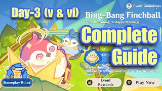 Genshin Impact 48 New Event  Bing Bang Finchball  Challenge Day 3  Complete Guide [upl. by Akcimahs]