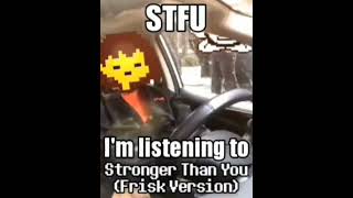 Stfu Im Listening To Stronger Than You Frisk Version undertale memes frisk [upl. by Meldon]