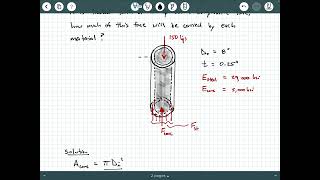 Statically Indeterminate AxiallyLoaded System Example 2 [upl. by Nairb]