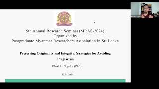 06 Preserving Originality and Integrity Strategies for Avoiding Plagiarism by DrSopāka [upl. by Naved]