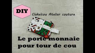 DIY couture tuto accessoire le porte monnaie de cou [upl. by Derdle]