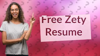 How to download zety resume for free [upl. by Llenrup186]