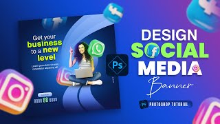 CREATIVE SOCIAL MEDIA POSTER DESIGN IN PHOTOSHOP  photoshoptutorial poster [upl. by Nogem]