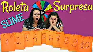 DESAFIO DA ROLETA MISTERIOSA DE SLIME SURPRESA Mystery Wheel Of Slime Challenge [upl. by Yelsnia499]