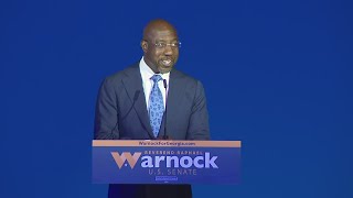 Georgia US Senate race too close to call Warnock says keep the faith [upl. by Terrance]