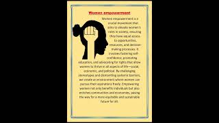 Essay on Women Empowerment  Paragraph on Women Empowerment  10 lines on Women Empowerment [upl. by Fonz]