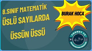 8Sınıf Matematik Üslü Sayılarda Üssün Üssü [upl. by Ylesara]