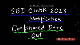 finally sbi clerk notification date out🔥 sbiclerk2023 sbiclerknotification2023 [upl. by Weinshienk]