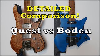 Ibanez Quest Q52 vs Strandberg Boden Standard 6  Headless Guitars Comparison [upl. by Casia]