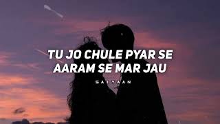 TU JO CHULE PYAR SE ARAM SE MAR JAU  SAIYAAN  MUSIC VIBES [upl. by Mungovan]