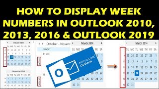 How to display week numbers in Outlook 2010 2013 2016 amp Outlook 2019 [upl. by Ginger430]