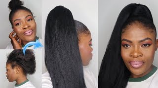 QUICK amp EASY HIGH SLEEK PONYTAIL with BRAIDING EXPRESSION  under 10 minutes [upl. by Jaymie790]