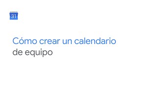 Cómo crear un calendario de equipo en Google Calendar [upl. by Willner470]