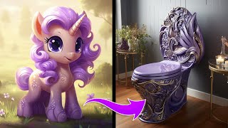 MY LITTLE PONY BUT TOILETS 🚽 Fluttershy Sparkle Rainbow Dash and mooore [upl. by Aras]