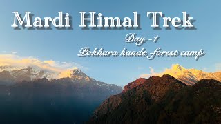 Mardi Himal Trek day1  pokharakandeforest camp BinodRimal3413 [upl. by Ocsinarf]