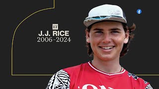 JJ Rice OlympicBound Kitefoiler Dead at 18 [upl. by Htnamas]