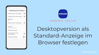 Desktopversion als StandardAnzeige im Browser festlegen Samsung Internet [upl. by Nnairol]