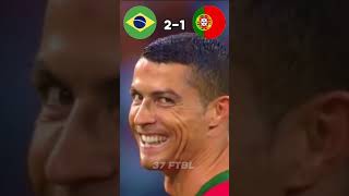 shorts football soccer ronaldo neymar  Brazil vs Portugal amazing imaginary WCF 😱🔥⚽️ [upl. by Frohne]