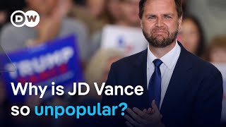 JD Vance The most unpopular vice president nominee in decades  DW News [upl. by Theresita]