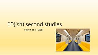 60 ish Second Studies  Piliavin et al 1969  OCR A Level Psychology Component 2 Revision [upl. by Waldo]