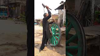 DIY Wooden Wheels How to Make Horse Cart Wheels the Traditional Way [upl. by Rivkah408]