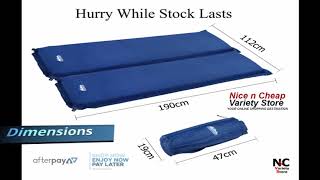 Weisshorn Self Inflating Mattress Camping Sleeping Mat Air Bed Pad Double Navy 10CM Thick [upl. by Holey]