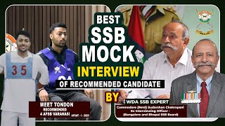 🔥धमाकेदार Best SSB Mock Interview of Recommended Candidate  Best NDASSB Coaching in Lko IndiaWDA [upl. by Fairfax]