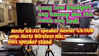 kung low budget ang hanap mo ito swak syo  Kevler KR312 Kevler GX5UB amp Hertz wireless mic [upl. by Norag]