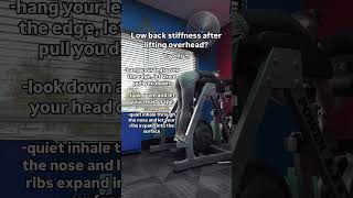 Have low back stiffness after lifting overhead Try this lowbackpain chiropractor lowbackrehab [upl. by Conrad]