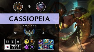 Cassiopeia Mid vs Tristana  KR Challenger Patch 1414 [upl. by Yerxa]