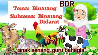 Video Pembelajaran Tema Binatang Subtema Binatang di Darat PAUDTK BDR 2020 [upl. by Gretel]