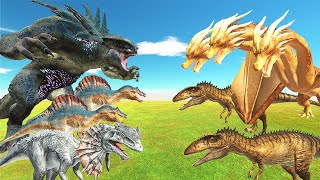 Escape From Spinosaurus Then Evolve to a Higher Level and Fight with King Titan [upl. by Olympe]