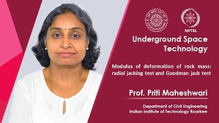 Lecture 40 Modulus of deformation of rock mass radial jacking test and Goodman jack test [upl. by Aneri]