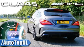 Mercedes CLA 45 AMG 381HP  ACCELERATION TOP SPEED amp SOUND by AutoTopNL [upl. by Dash]