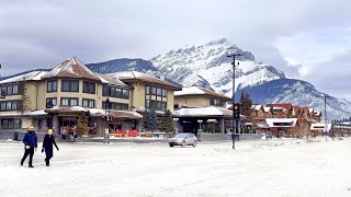 BANFF Winter Walk in Downtown 4K🇨🇦 CANADA Travel [upl. by Poyssick]