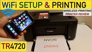 Canon Pixma TR4720 WiFi Setup Wireless printing Review [upl. by York]