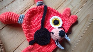 Gorro zorro o zorrito Foxy Five nights at Freddys Tejido a crochet  Paso a paso Prt 2 [upl. by Hollington]