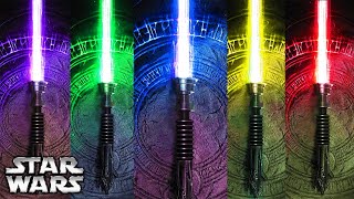 Every Single Lightsaber COLOR MEANING Explained All Known 13 Colors 2022 UPDATED CANON [upl. by Rabush]