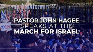 Pastor John Hagee speaks at the March For Israel [upl. by Nonnahsal]